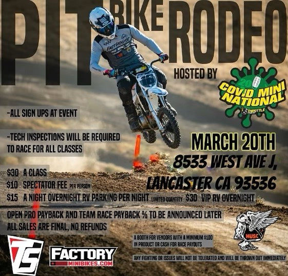 Pit Bike Rodeo - March 20th 2021
