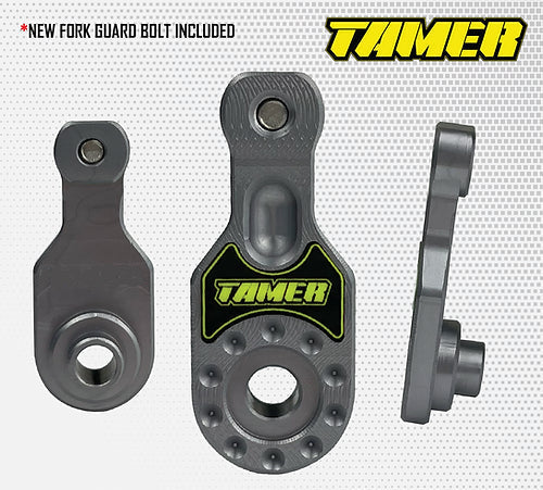 Tamer Fork Guard Bracket - Grey - KX85 / YZ85 / CARD CX65 aka BBR CARD