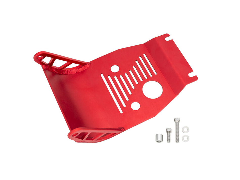 TB Skid Plate, Aluminum, Red – KLX110