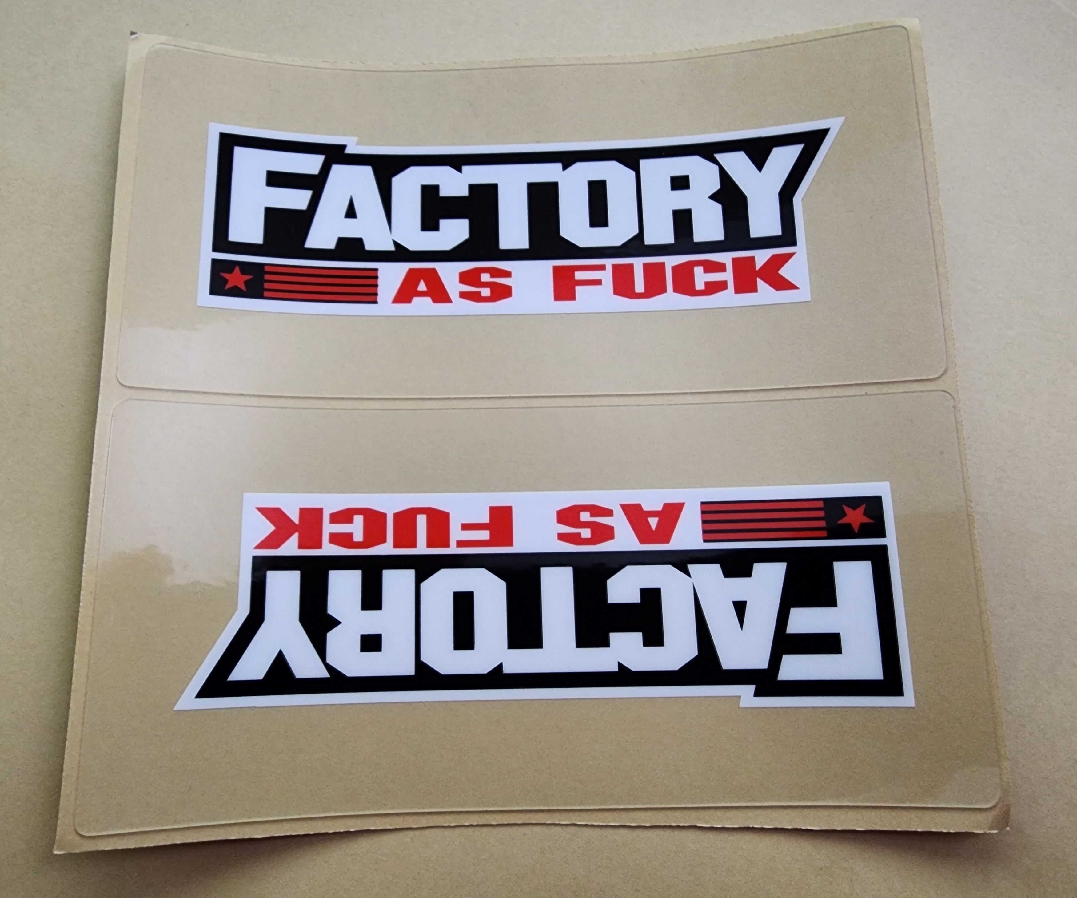 Factory Fork Tube Stickers - 1 Pair - Factory Minibikes