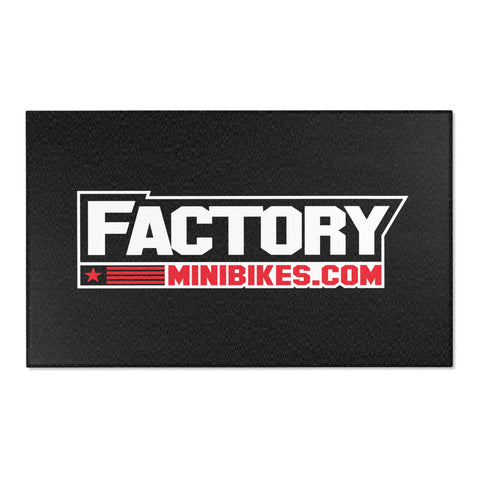 Factory Minis Pit Rug - 60x36 (No Fcancer logo) - Factory Minibikes