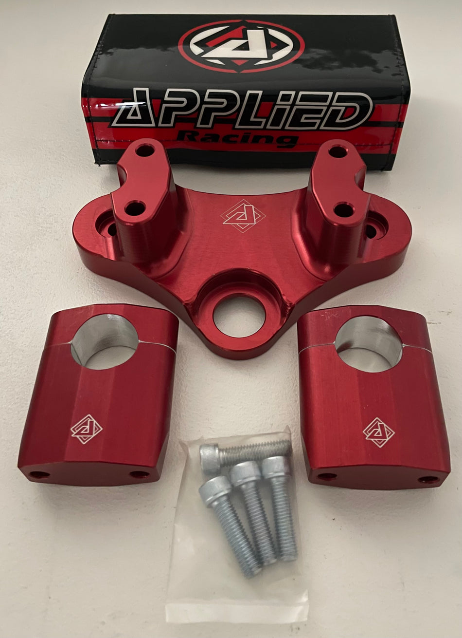 GARAGE SALE -- Applied Racing Red CRF50 XR50 Top Clamp for Oversized Bars