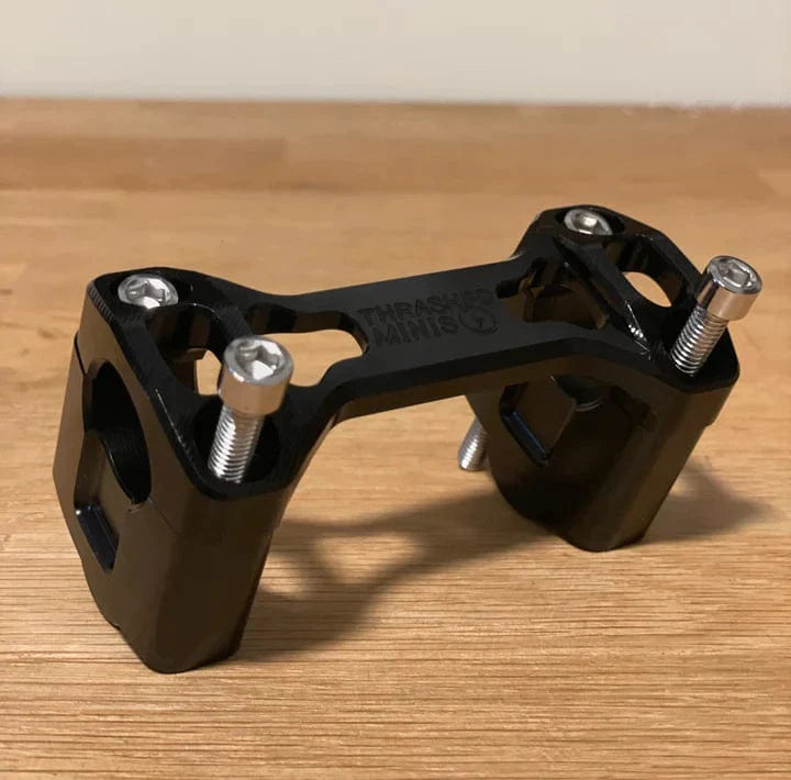 Billet Bar Risers for Stock Clamp - Thrashed Minis - Factory Minibikes