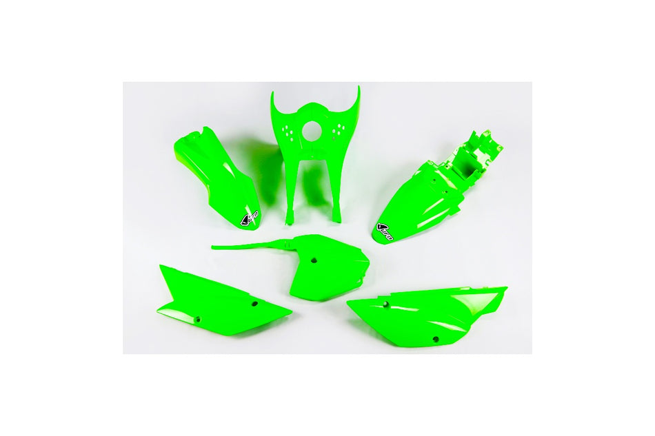 NEW -- NEON GREEN Complete Plastic Kit - UFO - 2010+ KLX110 & KLX110L