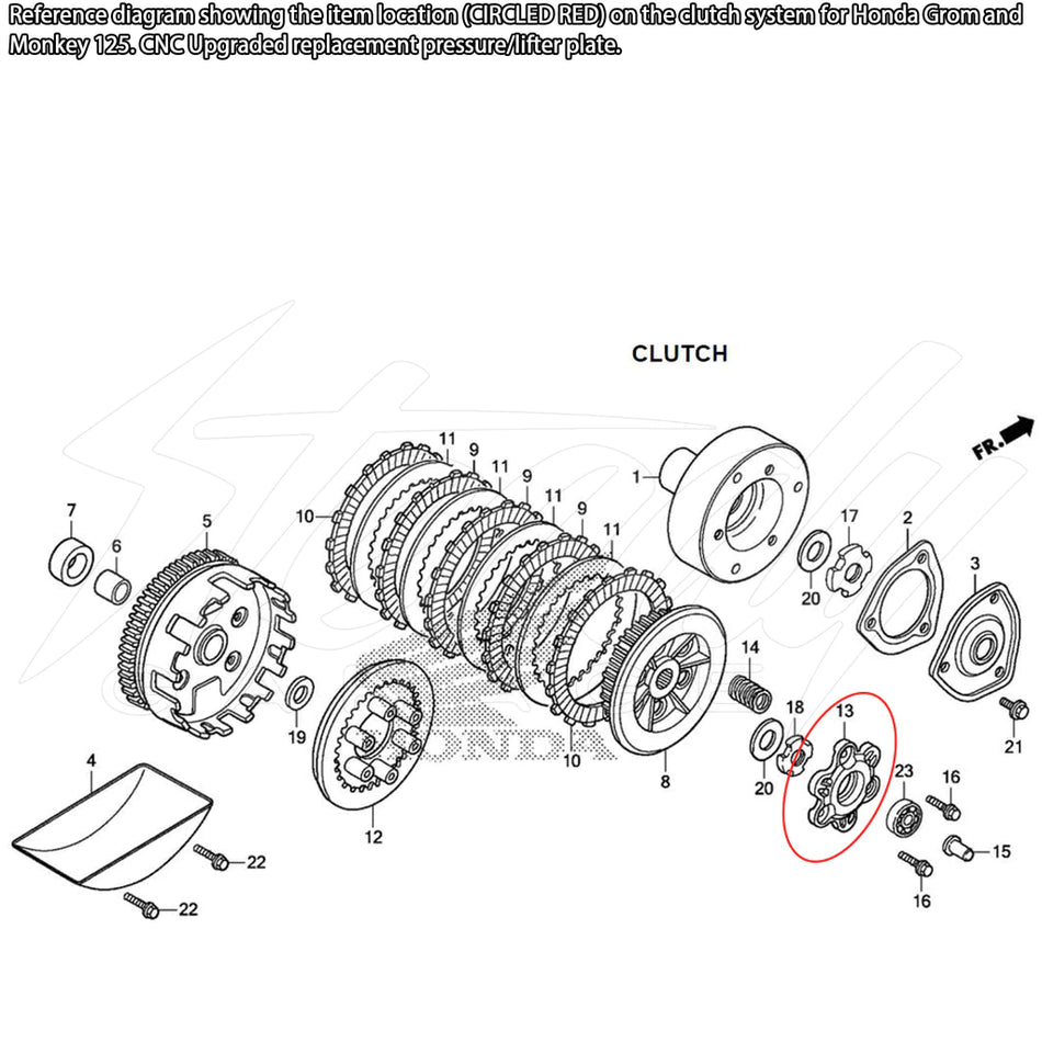 Chimera V2 CNC Clutch Lifter Plate - Factory Minibikes