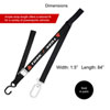 Tusk Swivel-Hook Carabiner Soft-Loop Tie Downs