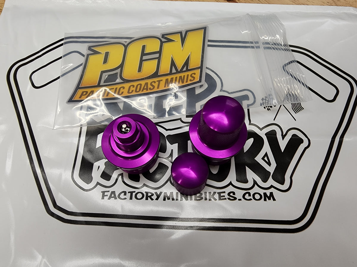 PCM Billet Fork Caps - Honda CRF110 & CRF125F - Factory Minibikes