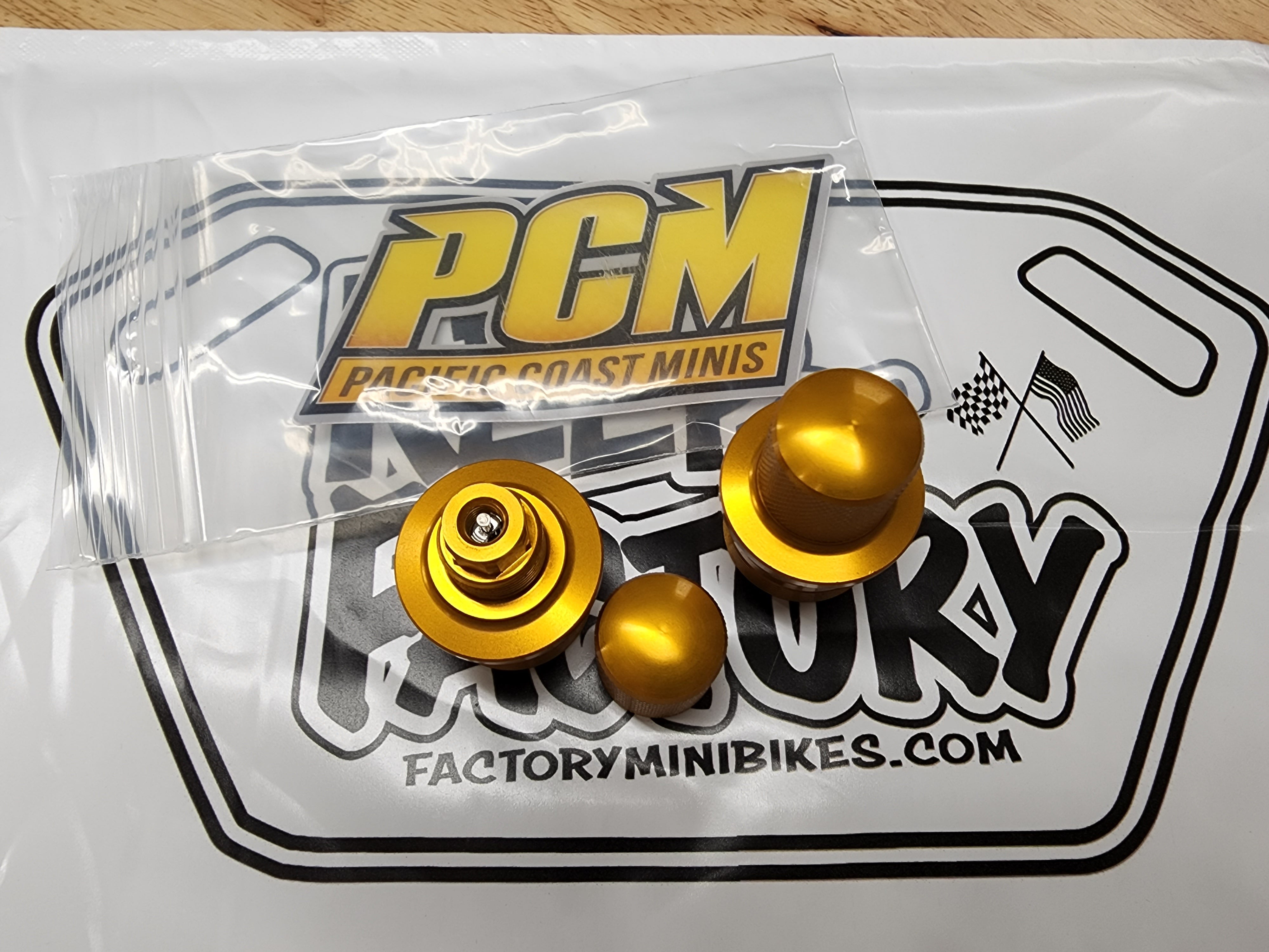 PCM Billet Fork Caps - Honda CRF110 & CRF125F - Factory Minibikes