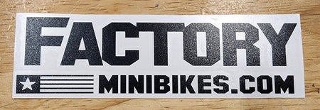 Die-Cut Vinyl Transfer Stickers - Factory Minibikes OG Logo - Factory Minibikes