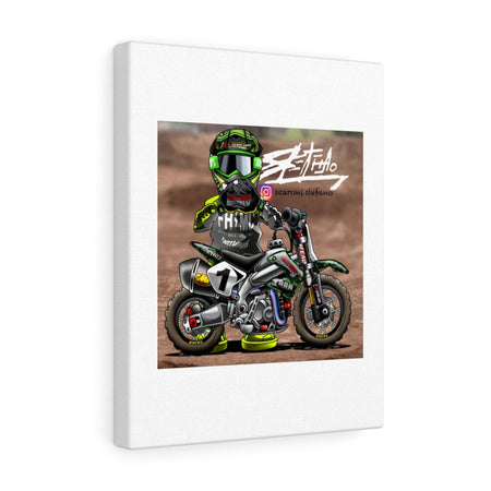 Factory Moto Guy Canvas Wrap - Factory Minibikes