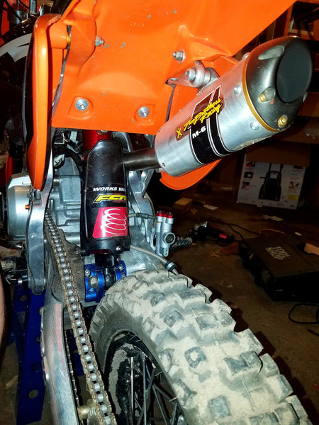 Shock Guard for MX Style Swingarms w/ Remote Resi 36mm Elka Shocks (Piggyback Requires Cutting) - Factory Minibikes