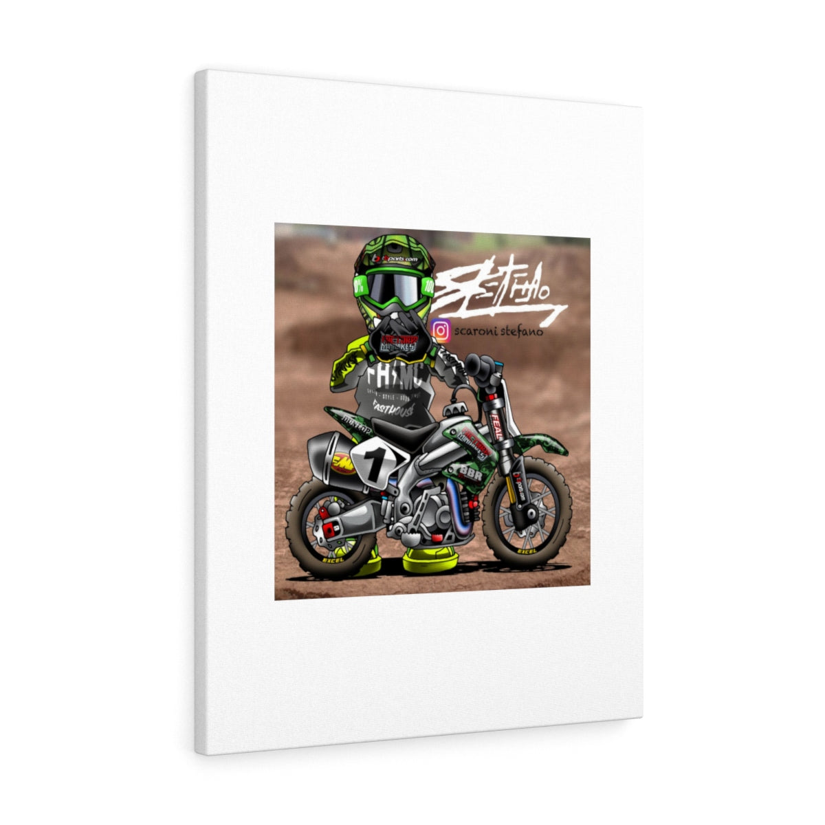 Factory Moto Guy Canvas Wrap - Factory Minibikes