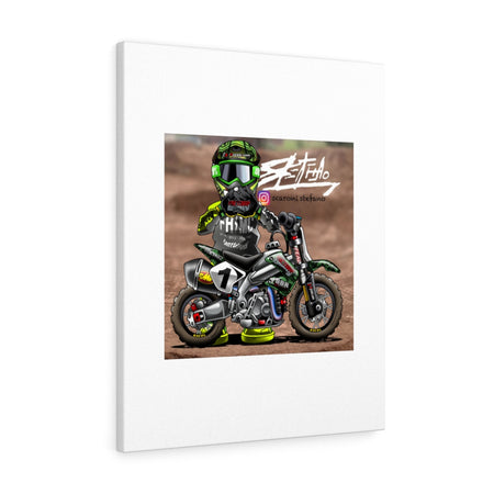 Factory Moto Guy Canvas Wrap - Factory Minibikes