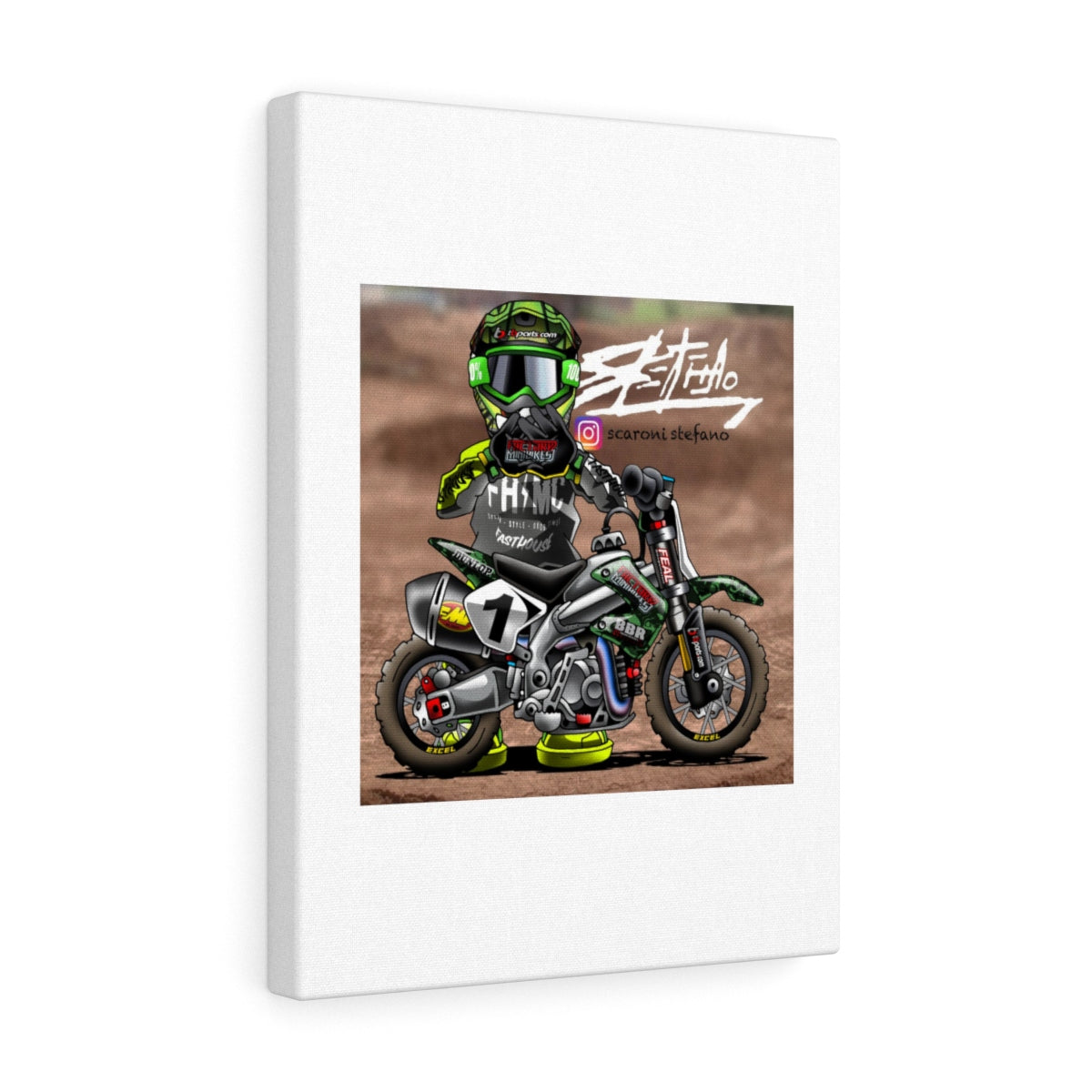 Factory Moto Guy Canvas Wrap - Factory Minibikes