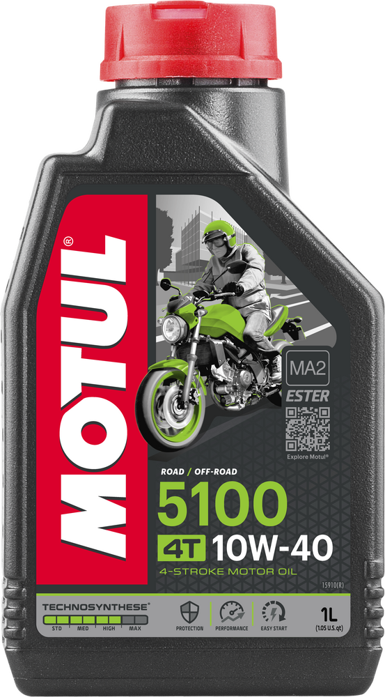 Motul 5100 Synthetic Blend 4-Stroke Motor Oil - 1 Liter - Factory Minibikes