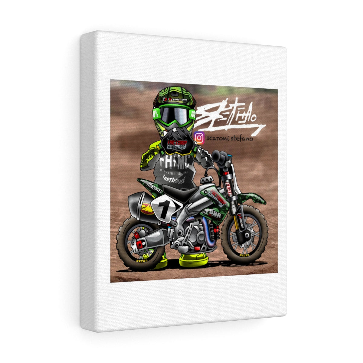 Factory Moto Guy Canvas Wrap - Factory Minibikes