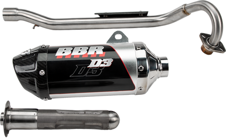 BBR D3 Exhaust w/ Carbon End Cap - 2019-Current CRF110F - Factory Minibikes