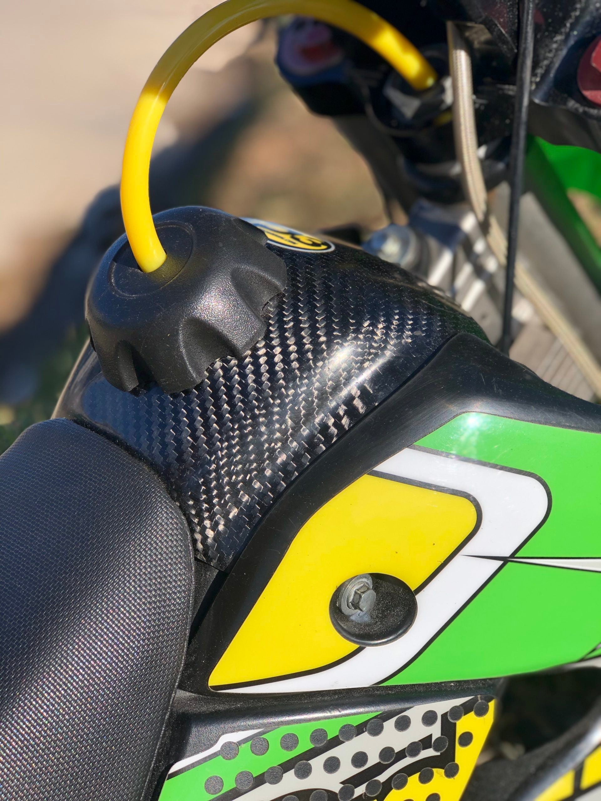 P3 Carbon Fuel Tank Cover KLX110 KX65 - Factory Minibikes