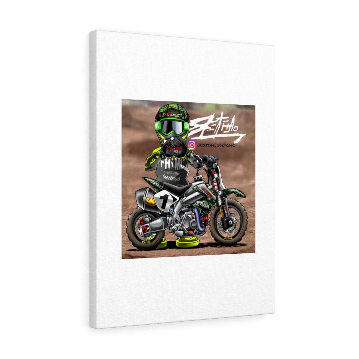 Factory Moto Guy Canvas Wrap - Factory Minibikes