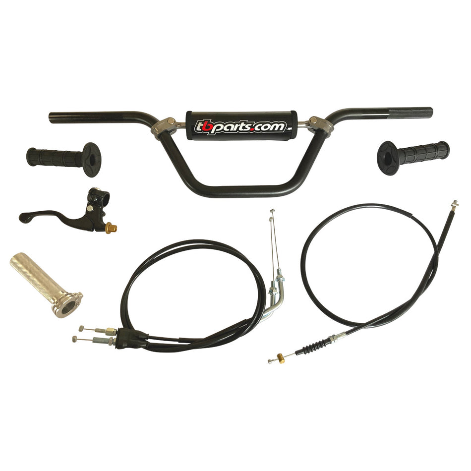 TB CRF110 Handlebar Kit, Black Bars – 19 & Up Models - TBW9193 - Factory Minibikes