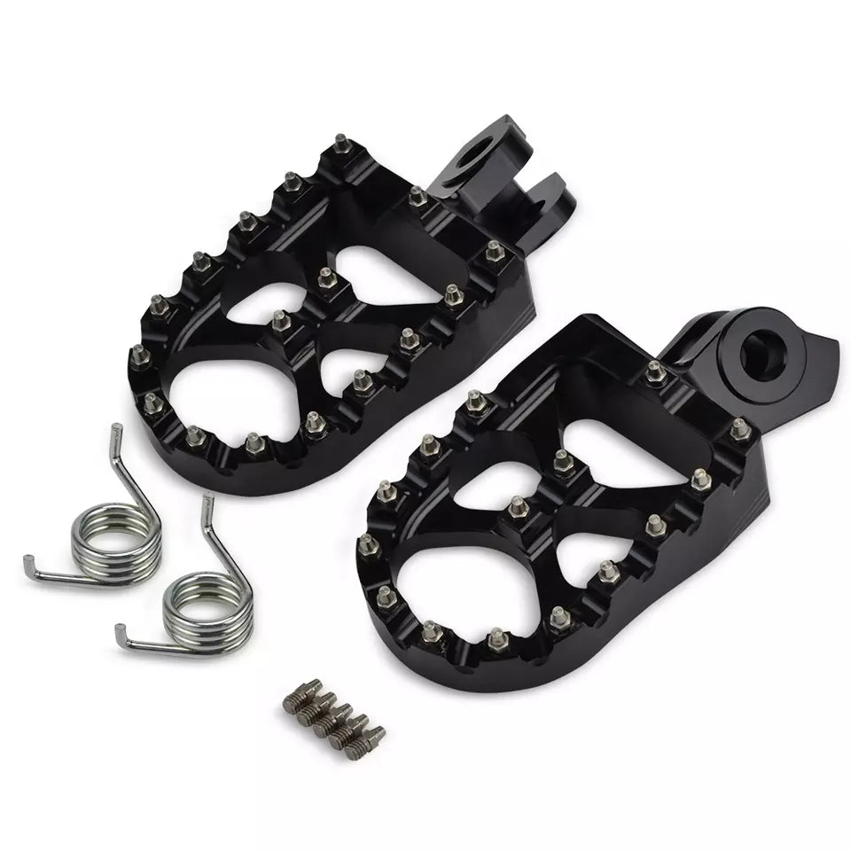 Billet Aluminum Foot Pegs - Black - Sur Ron / Segway / Talaria - Factory Minibikes