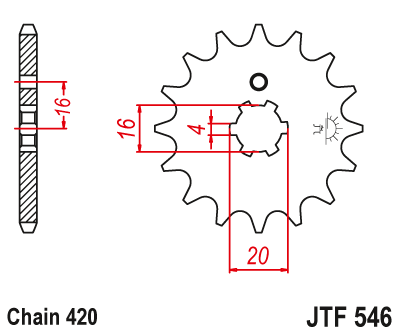 JT Front Sprocket - TTR110 - Factory Minibikes