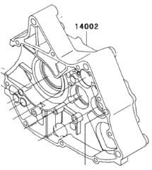 2010+ KLX110 Crankcase - RH - 14080-0080 - Factory Minibikes