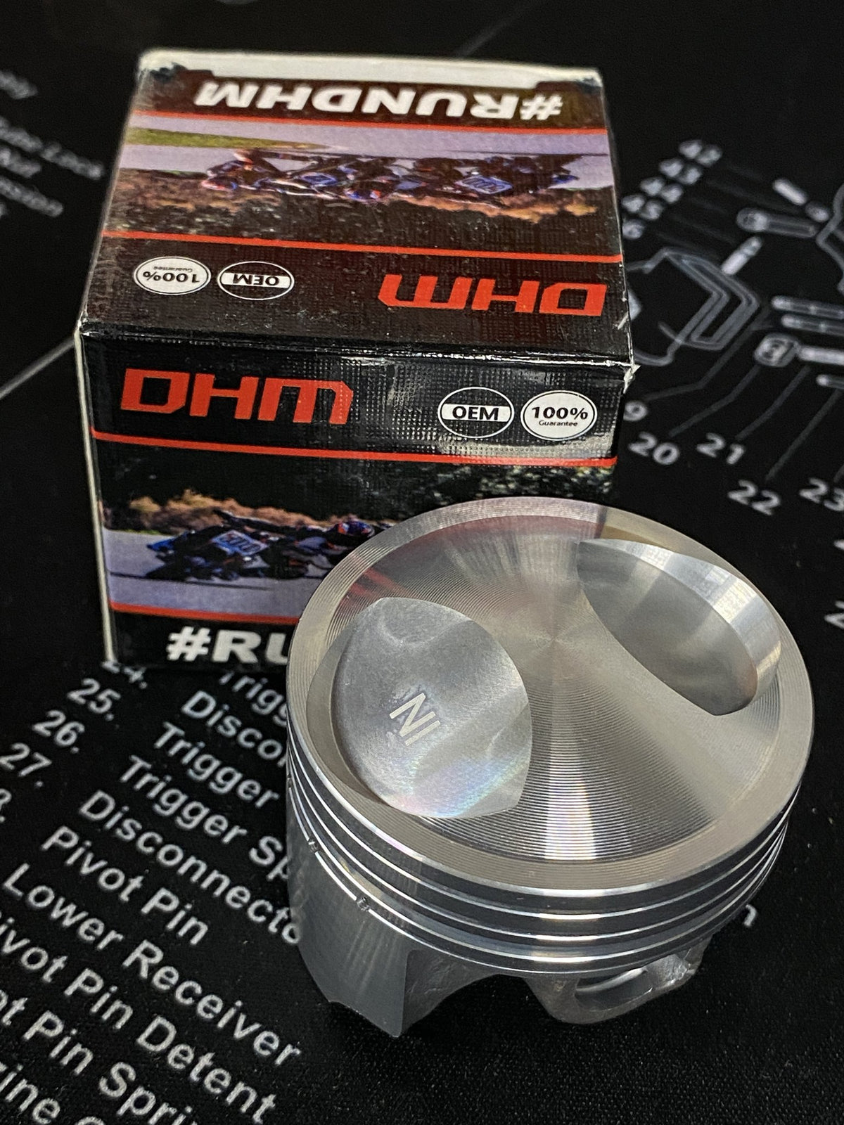 DH Motoring High Compression Cast Piston - 50mm Stock Bore - CRF110 - Factory Minibikes