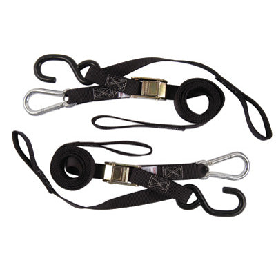 Rider Cargo Soft Loop/Buckle/Carabiner Tie Downs Black - Factory Minibikes